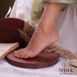 Load image into Gallery viewer, Triple Tone Elegantly Layered 925 Silvery Anklets
