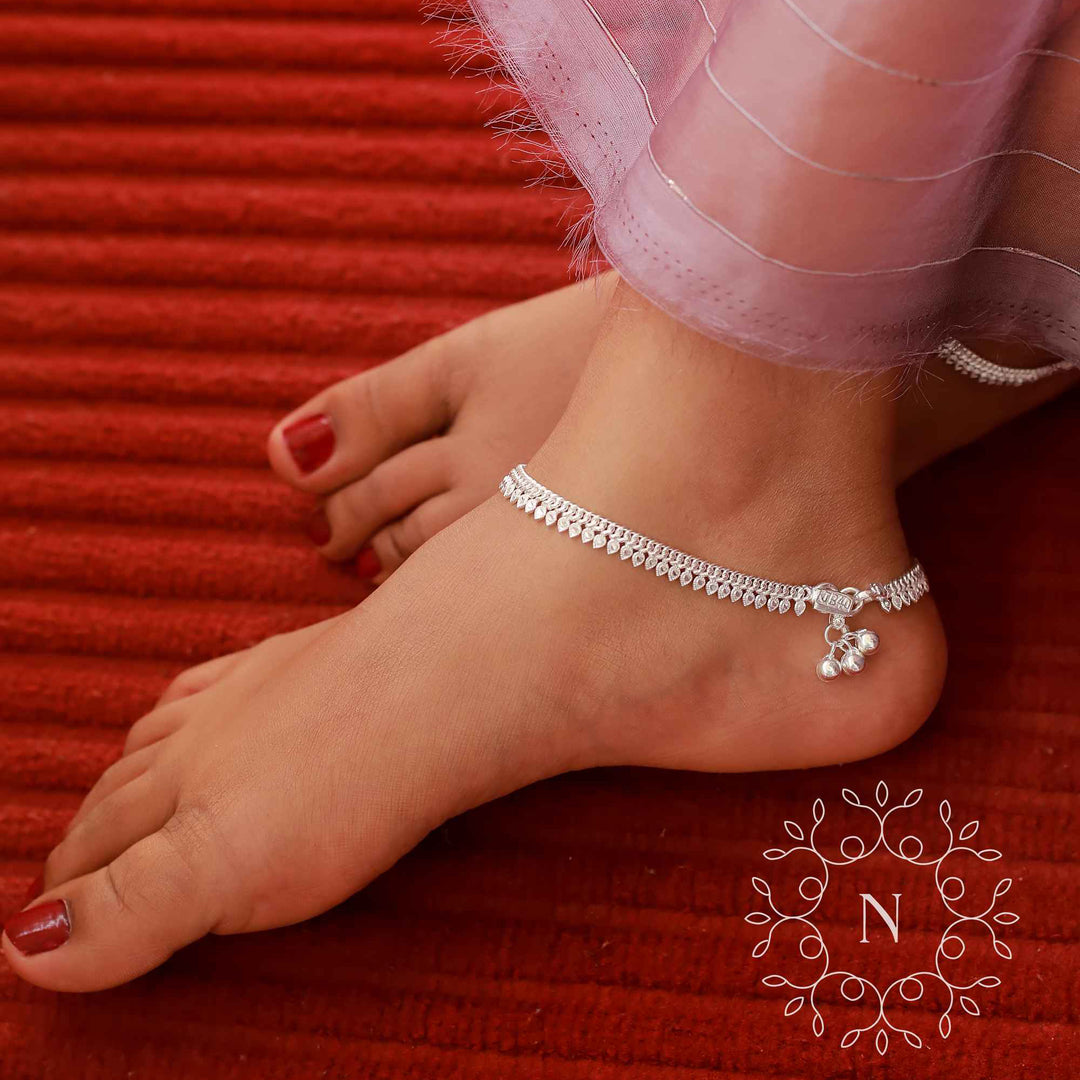 pure silver anklet nitra payal