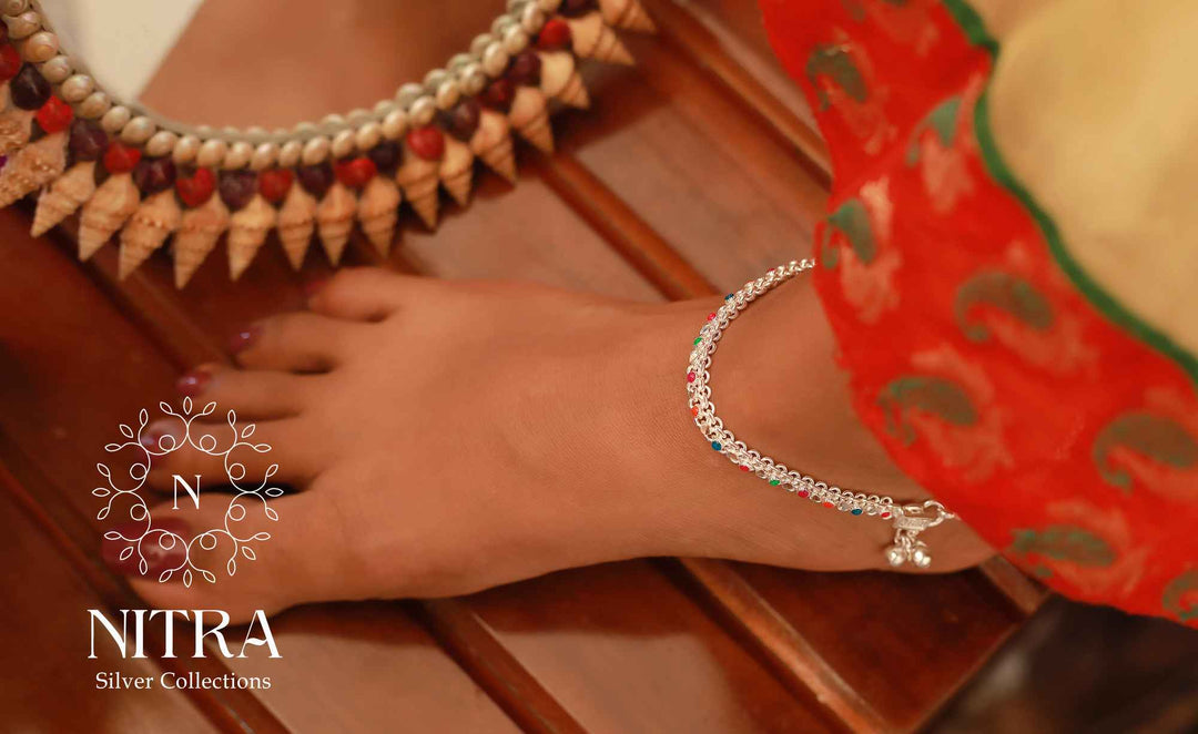 Silver Colour-Kushbu Anklet