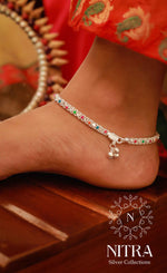 Load image into Gallery viewer, Silver Colour-Kushbu Anklet
