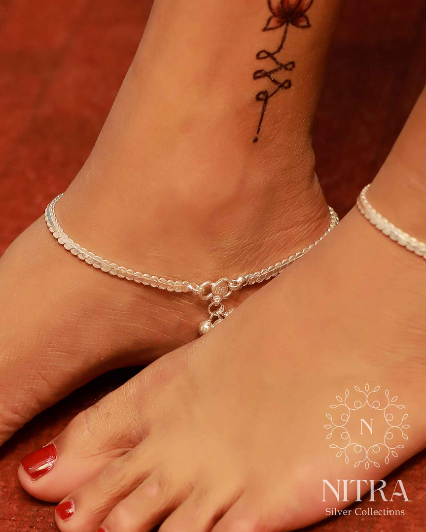Silver MC S-Cutting Light weight Anklet