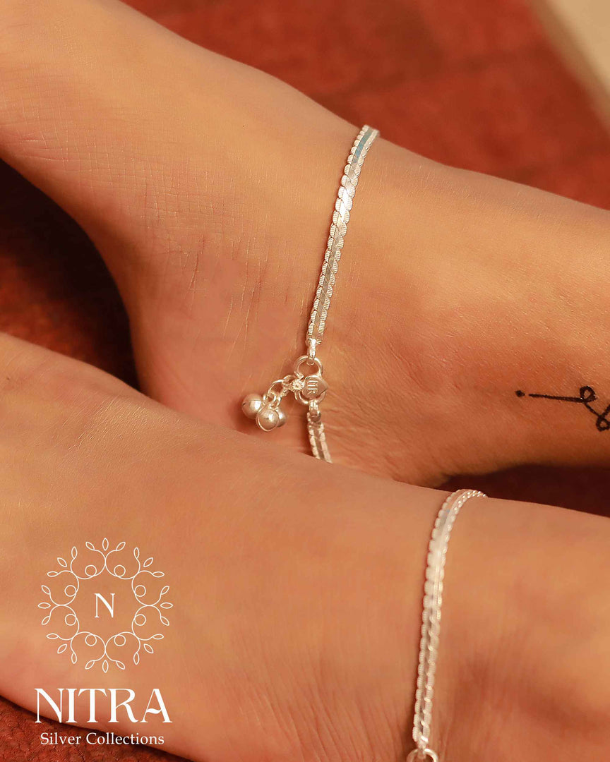Silver MC S-Cutting Light weight Anklet