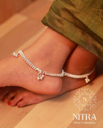 Load image into Gallery viewer, Silver 3Mani Anklet

